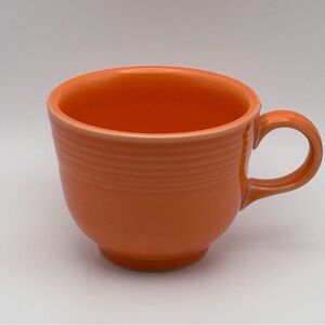 Fiesta Tangerine Cup Mug Retired Color HLC USA Lead Free Vintage Fiestaware